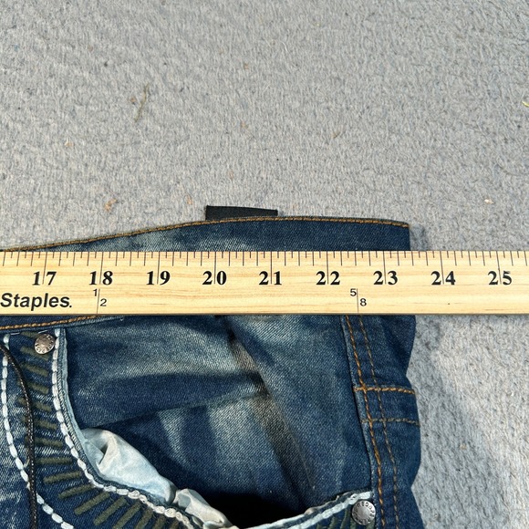 Red Ape Jeans Mens 46x31 Blue Acid Wash Straight Leg Denim Skater Y2K NWT - Picture 11 of 15